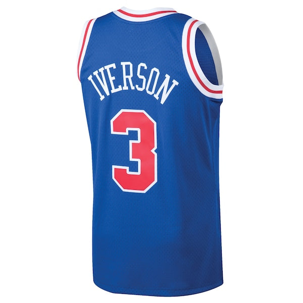 Allen Iverson Philadelphia 76ers 1996/97 Hardwood Classics Swingman Jersey - Royal - Image 3