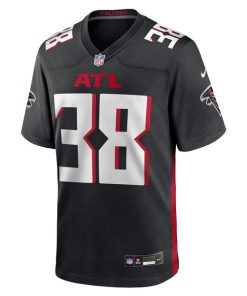 Alternative view of Nathan Carter Atlanta Falcons Nike Team Game Jersey -  Black