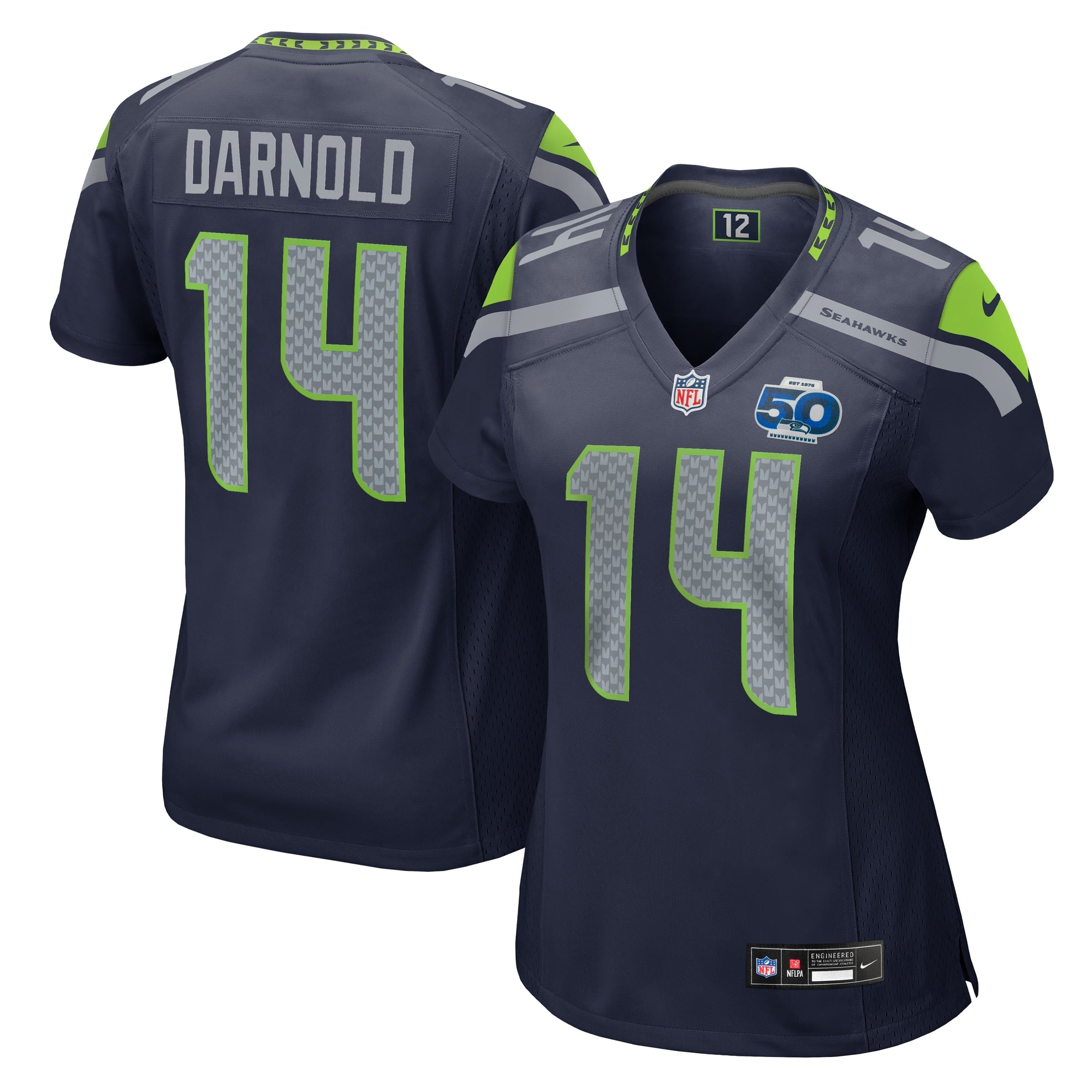 Sam Darnold Seattle Seahawks Nike Women's Alternate 2 50th Season Game Jersey - Royal/College Navy - Image 5