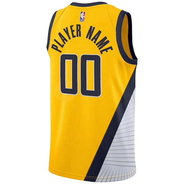 Indiana Pacers Jordan Brand Swingman Custom Jersey - Statement Edition - Gold - Image 3