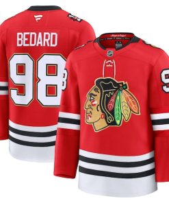 Connor Bedard Chicago Blackhawks  Centennial Premium Player Jersey - Red