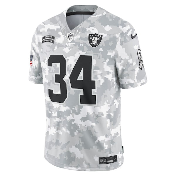 Bo Jackson Las Vegas Raiders Nike 2024 Salute to Service Retired Player Limited Jersey - Arctic Camo - Image 2