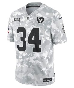 Alternative view of Bo Jackson Las Vegas Raiders Nike 2024 Salute to Service Retired Player Limited Jersey - Arctic Camo