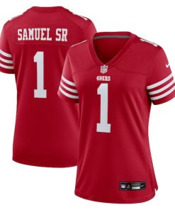 Alternative view of Deebo Samuel Sr San Francisco 49ers Nike Women's Game Jersey - Scarlet/White