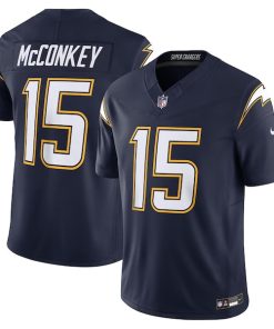 Ladd McConkey Los Angeles Chargers Nike Alternate Super Chargers Vapor F.U.S.E. Limited Jersey - Navy/Gold/Powder Blue