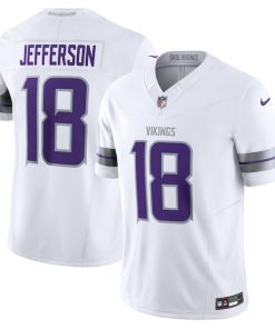 Alternative view of Justin Jefferson Minnesota Vikings Nike Alternate Vapor F.U.S.E. Limited Jersey - White/Purple