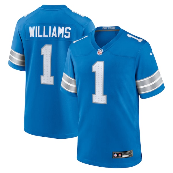 Jameson Williams Detroit Lions Nike Game Player Jersey - Blue/Black - Image 2