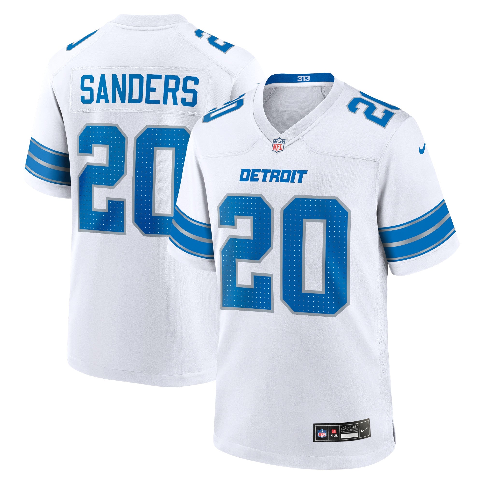 Barry Sanders Detroit Lions Nike Retired Player Game Jersey - Blue - Image 6
