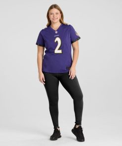 Alternative view of Nate Wiggins Baltimore Ravens Nike Women's  Game Jersey -  Purple