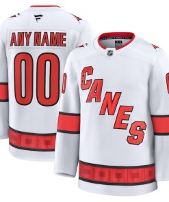 Carolina Hurricanes  Away Premium Custom Jersey - White/Red/Black