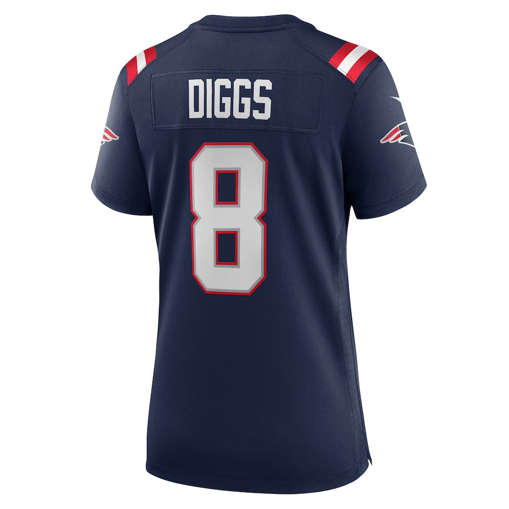 Stefon Diggs New England Patriots Nike Women's Game Jersey - Navy - Image 4