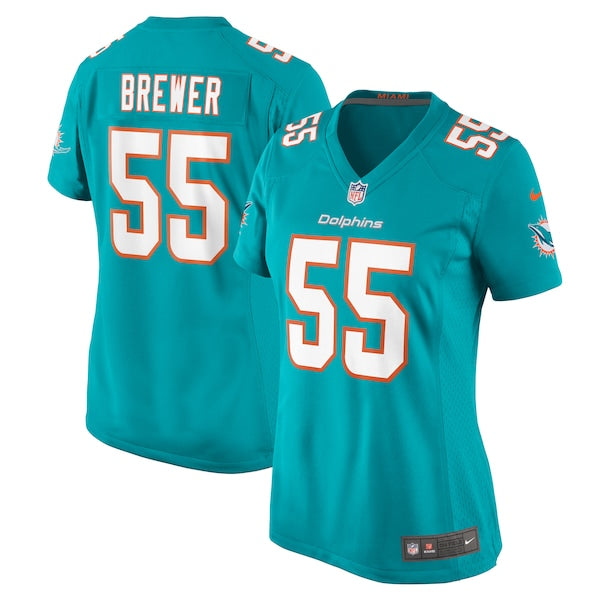 Aaron Brewer Miami Dolphins Nike Women's Game Jersey - Aqua - Image 3