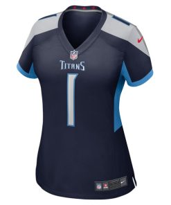 Alternative view of Number 1 Bride Tennessee Titans Nike Women's Game Jersey - Navy