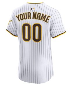 Alternative view of San Diego Padres Nike Home Elite Custom Jersey - White
