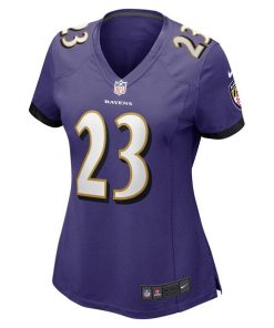 Alternative view of Rock Ya-Sin Baltimore Ravens Nike Women's  Game Jersey -  Purple