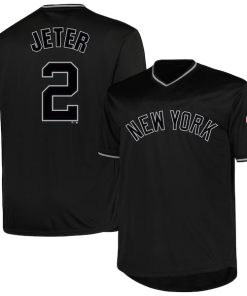 Derek Jeter New York Yankees Profile Big & Tall Pop Fashion Player Jersey - Black