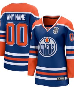 Edmonton Oilers  Women's 2025 Stanley Cup Final Home Breakaway Custom Jersey - Royal