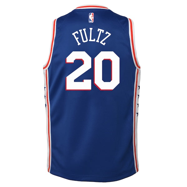 Markelle Fultz Philadelphia 76ers Nike Youth Swingman Jersey Blue - Icon Edition - Image 3