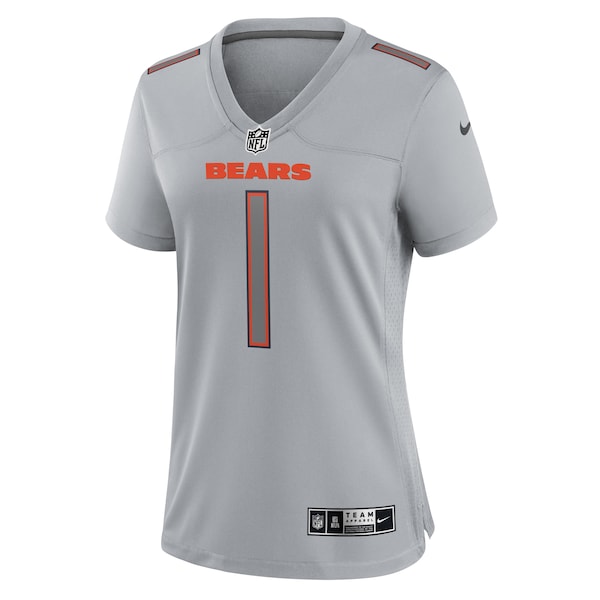 Justin Fields Chicago Bears Nike Women's Atmosphere Fashion Game Jersey - Gray - Image 2