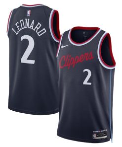 Kawhi Leonard LA Clippers Nike Unisex 2024/25 Swingman Jersey - Navy - Icon Edition