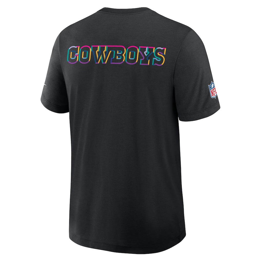Dallas Cowboys Nike 2025 NFL Crucial Catch Tri-Blend Dri-FIT T-Shirt - Black - Image 3