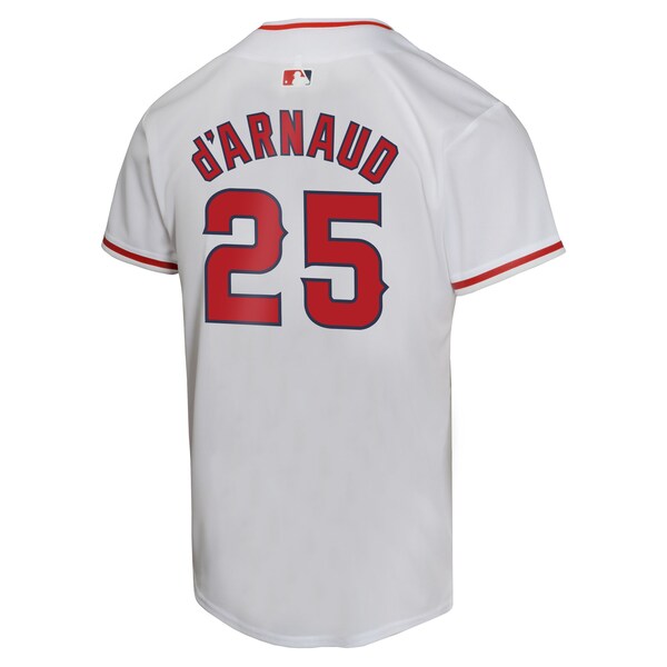 Travis d'Arnaud Los Angeles Angels Nike Youth Home Game Player Jersey - White - Image 3