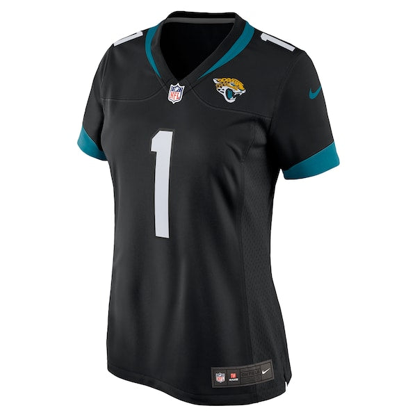 Travis Etienne Jacksonville Jaguars Nike Women's Game Jersey - Black/Teal - Image 3