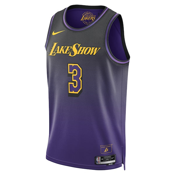 Anthony Davis Los Angeles Lakers Nike Unisex 2024/25 Swingman Player Jersey - City Edition - Purple - Image 2