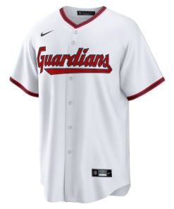 Alternative view of Cleveland Guardians Nike Youth Home Replica 2.0 Jersey - White