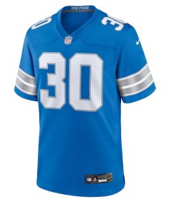Alternative view of Khalil Dorsey Detroit Lions Nike Team Game Jersey -  Blue