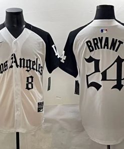Kobe Bryant Los Angeles Dodgers 2025 Limited 8/24 Jersey ¨C White/Black