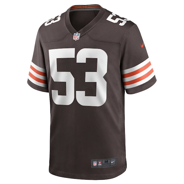 Nick Harris Cleveland Browns Nike Game Jersey - Brown - Image 2