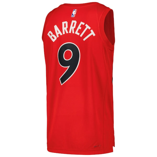RJ Barrett Toronto Raptors Nike Unisex Swingman Player Jersey - Icon Edition - Red - Image 3