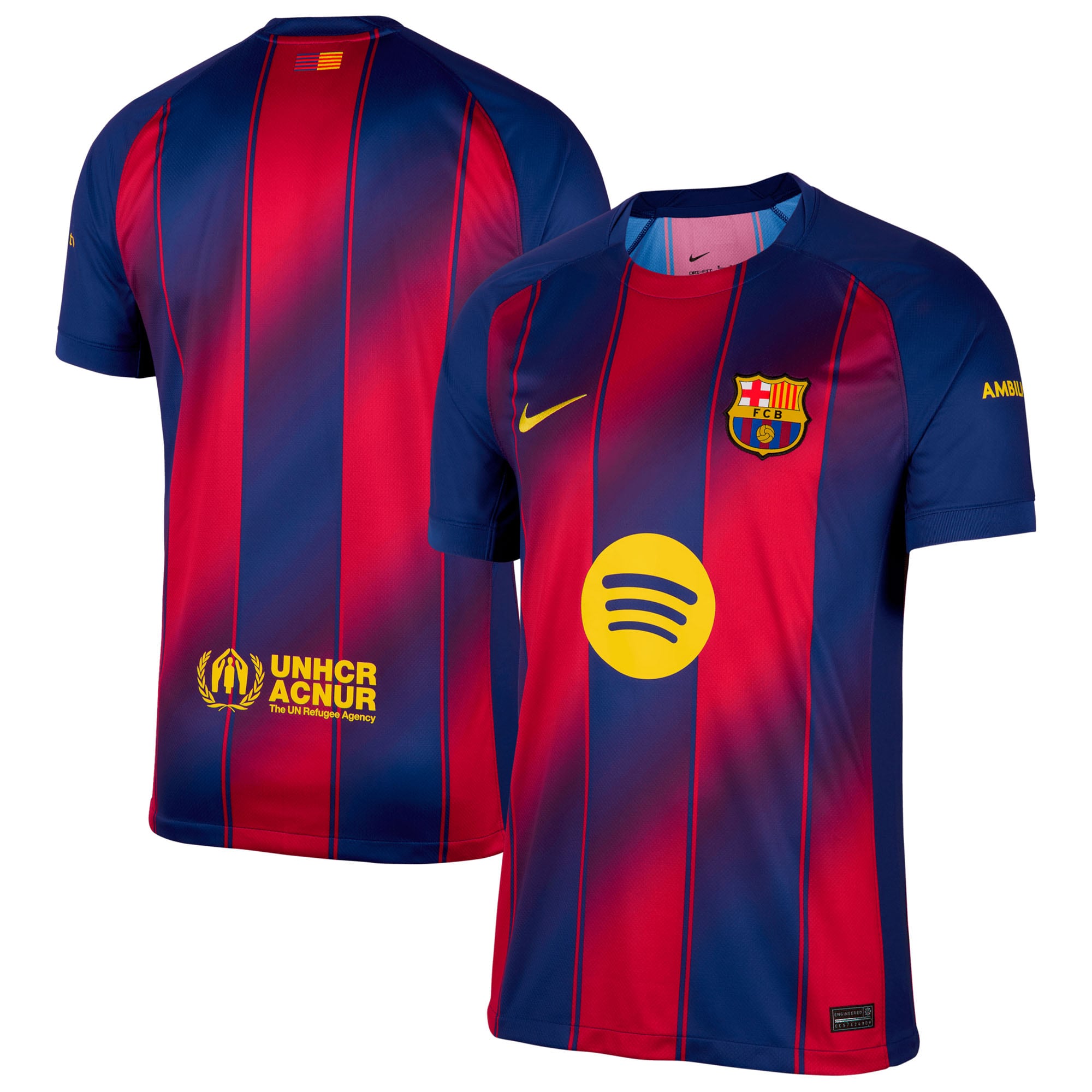 Barcelona Nike 2025/26 Away Stadium Replica Jersey - Gold/Navy - Image 7
