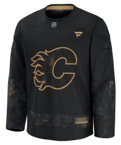 Alternative view of Calgary Flames  2024 Military Appreciation Practice Jersey - Black