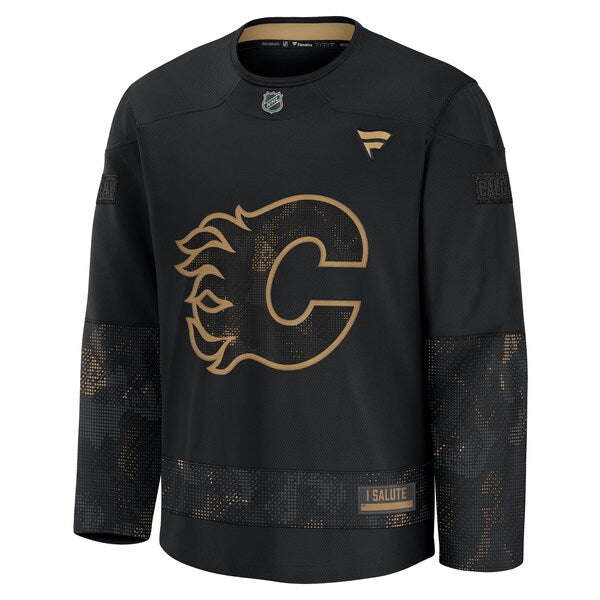 Calgary Flames 2024 Military Appreciation Practice Jersey - Black - Image 2