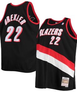 Clyde Drexler Portland Trail Blazers 1991/92 Big & Tall Hardwood Classics Swingman Jersey - Black