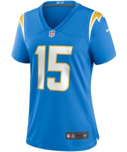 Alternative view of Jalen Guyton Los Angeles Chargers Nike Women's Player Game Jersey - Powder Blue