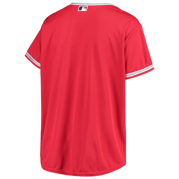 Los Angeles Angels Women's Plus Size Alternate Replica Team Jersey - Red - Image 3