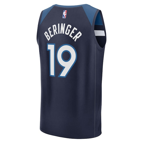 Joan Beringer Minnesota Timberwolves Youth 2025 NBA Draft First Round Pick Fast Break Replica Jersey - Icon Edition - Navy - Image 3