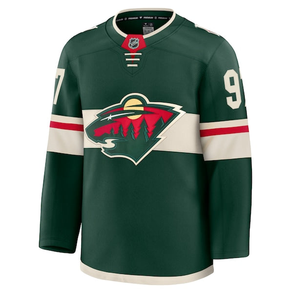 Kirill Kaprizov Minnesota Wild Home Premium Jersey - Green/White - Image 3