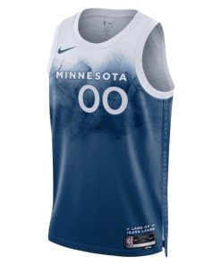 Alternative view of Minnesota Timberwolves Nike Unisex 2023/24 Custom Swingman Jersey - Blue - City Edition