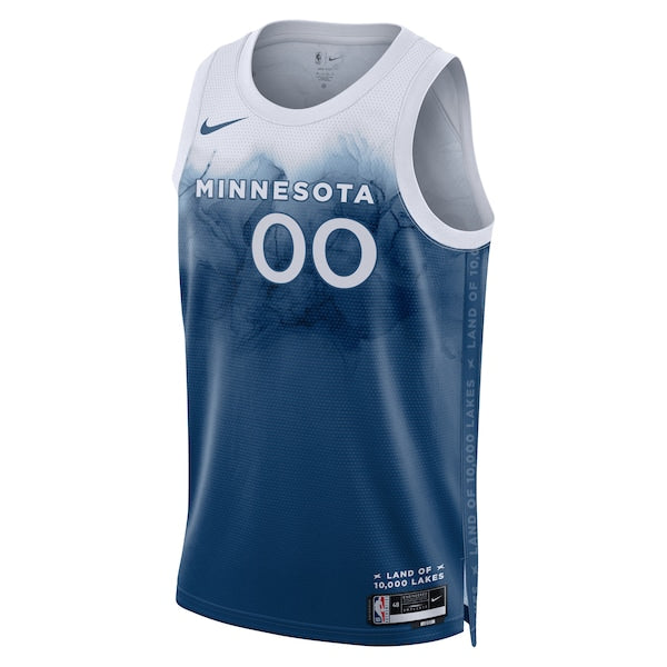 Minnesota Timberwolves Nike Unisex 2023/24 Custom Swingman Jersey - Blue - City Edition - Image 2