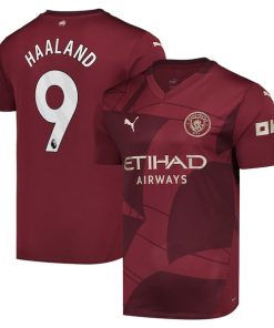 Erling Haaland Manchester City Puma 2024/25 Third Replica Player Jersey - Burgundy