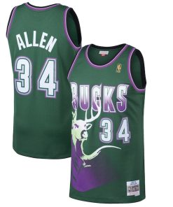 Ray Allen Milwaukee Bucks 1996/97 Hardwood Classics Swingman Jersey - Kelly Green