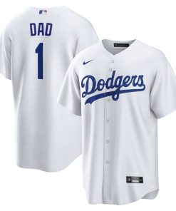Los Angeles Dodgers Nike #1 Dad Home Replica Jersey - White