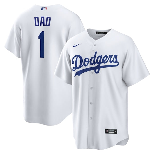 Los Angeles Dodgers Nike #1 Dad Home Replica Jersey - White