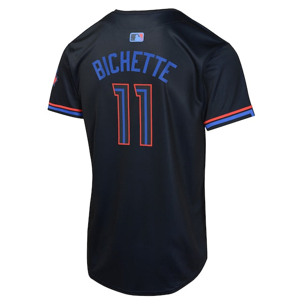 Bo Bichette Toronto Blue Jays Nike Youth 2024 City Connect Limited Player Jersey - Navy - Image 3