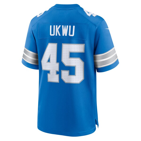 Isaac Ukwu Detroit Lions Nike Game Jersey - Blue - Image 3