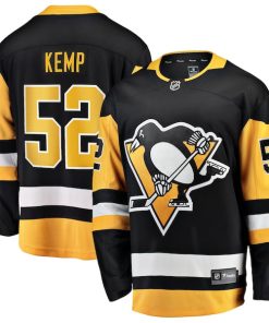 Philip Kemp Pittsburgh Penguins  Home Breakaway Jersey - Black